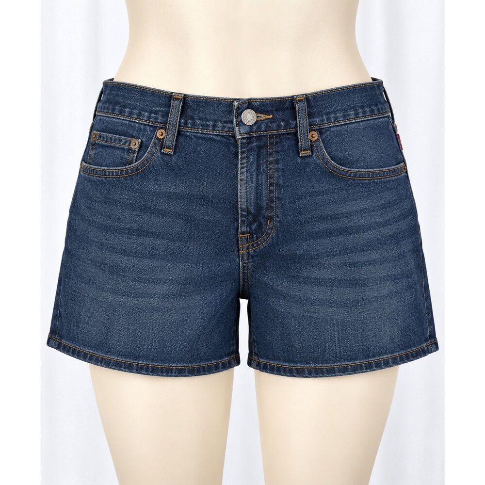 Levis Girls Denim Shorts Size 7 8 Medium Wash Blue Jean Shorts NWT